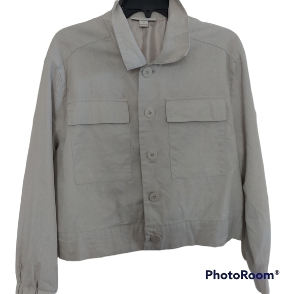 Catherine Malandrino Jackets & Blazers - Catherine Malandrino Linen Natural Crop Jacket fully lined M
